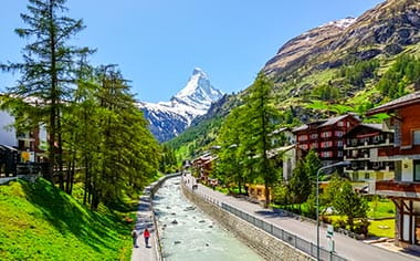 A view of Zermatt in Switzerland